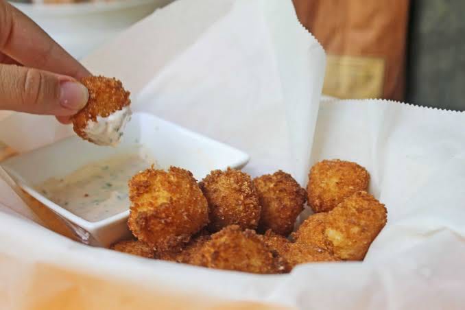Crispy Hot Pepper Cheese Bites.