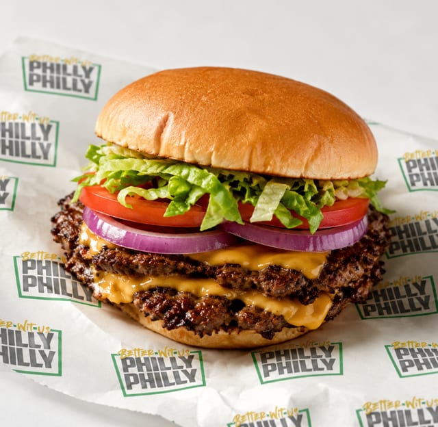 Classic Burger with Fries.