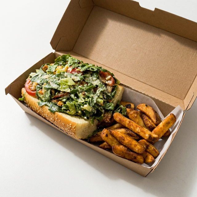 Half Cutlet, Fries & Can Soda.